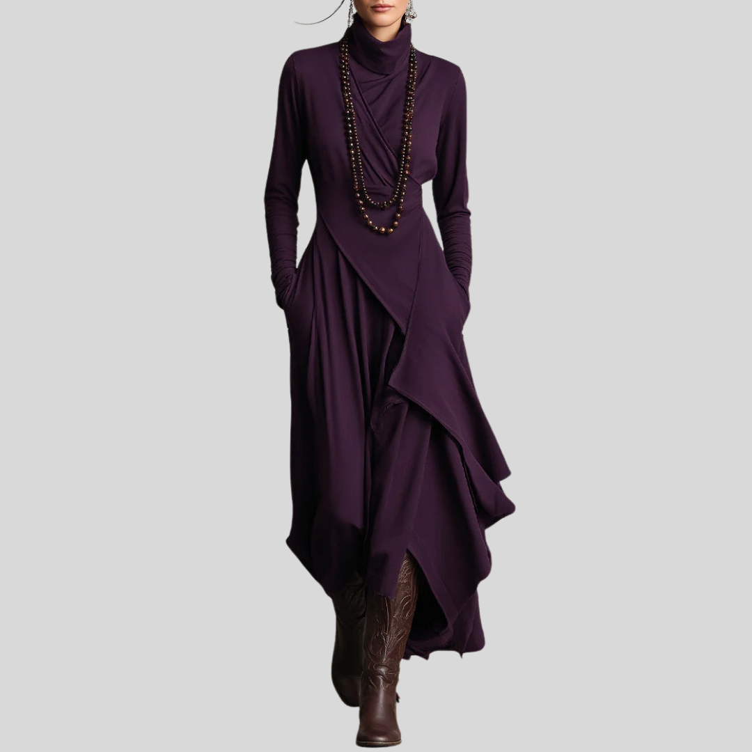 Rhea | Elegant Maxi Dress, Purple / S