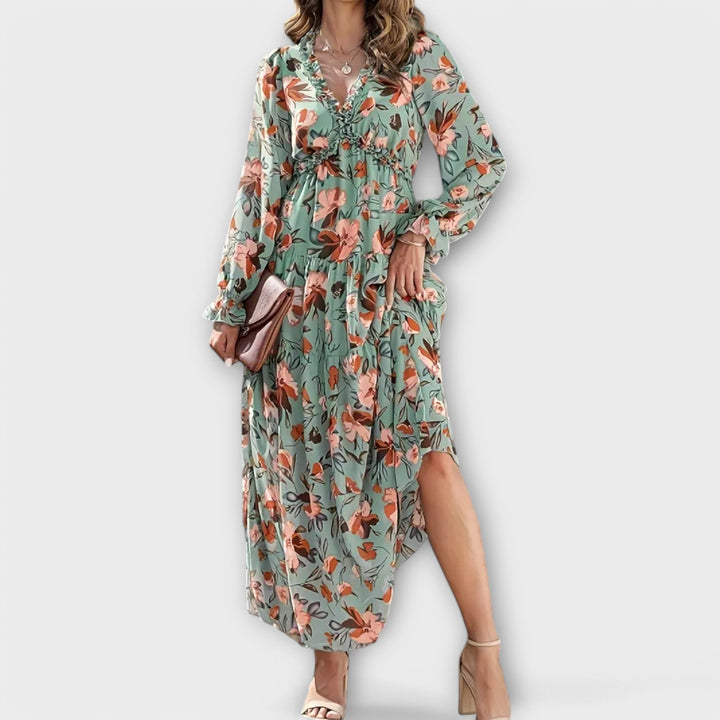 Wilma™ | Floral V-Neck Maxi Dress