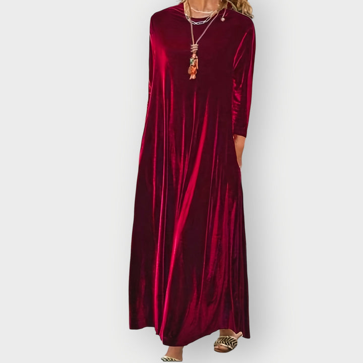 Carina™ | Luxe Velvet Flow Maxi Dress