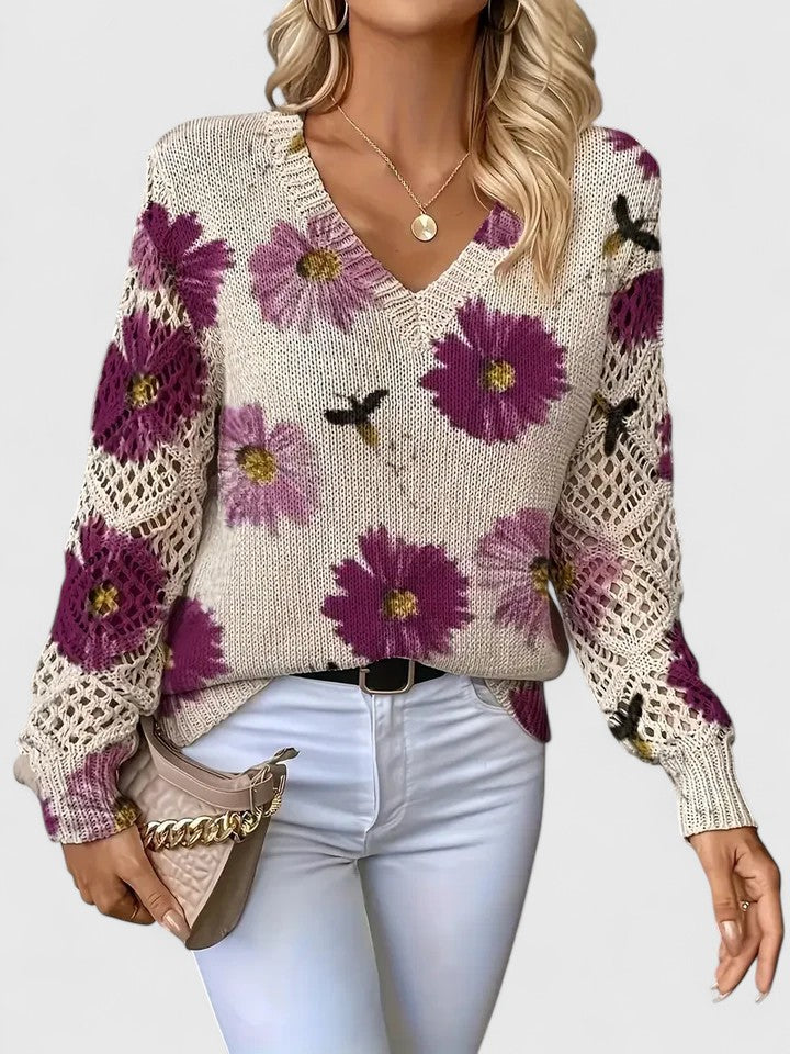 Ellie™ | Elegant Floral Pullover
