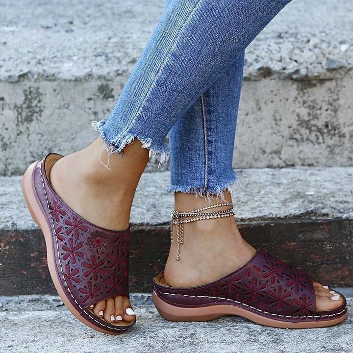 Vanilla | Women's Orthopedic Flat Cushioned Sandals for Walking