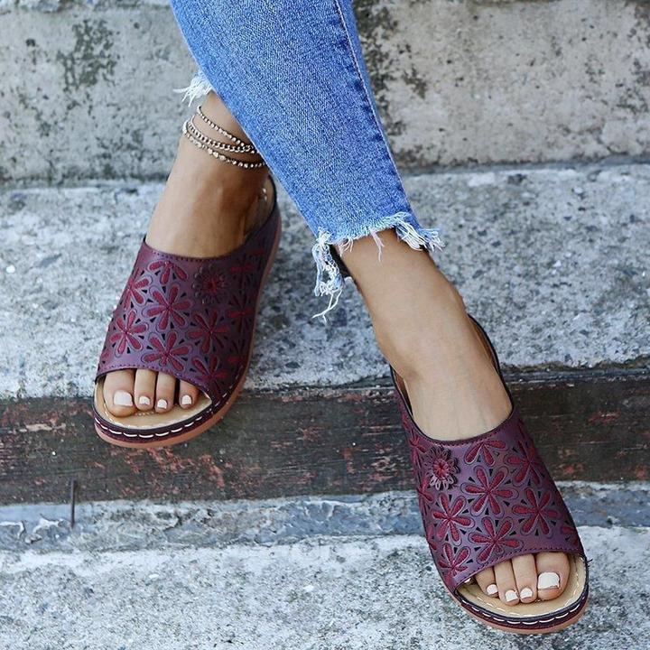 Vanilla | Women's Orthopedic Flat Cushioned Sandals for Walking