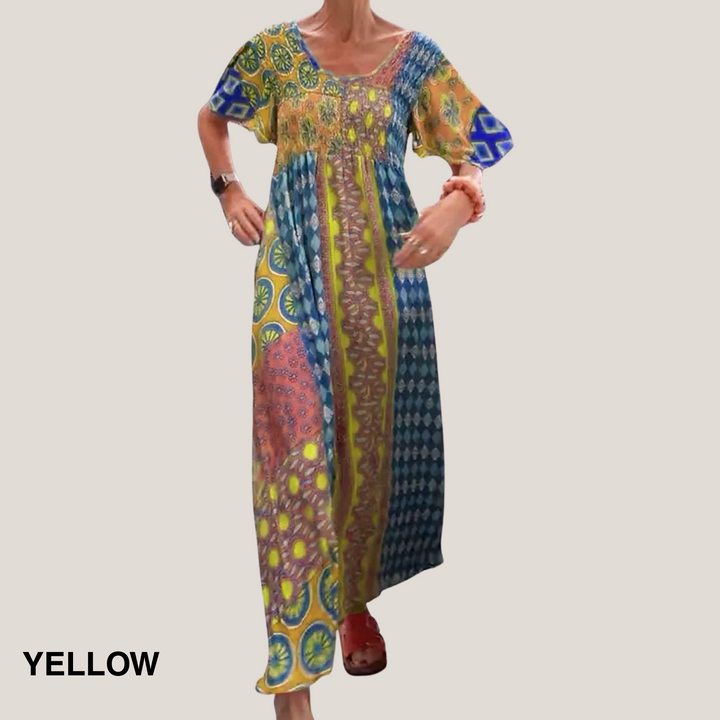 Vanessa™ | Elegant Paisley Midi Dress