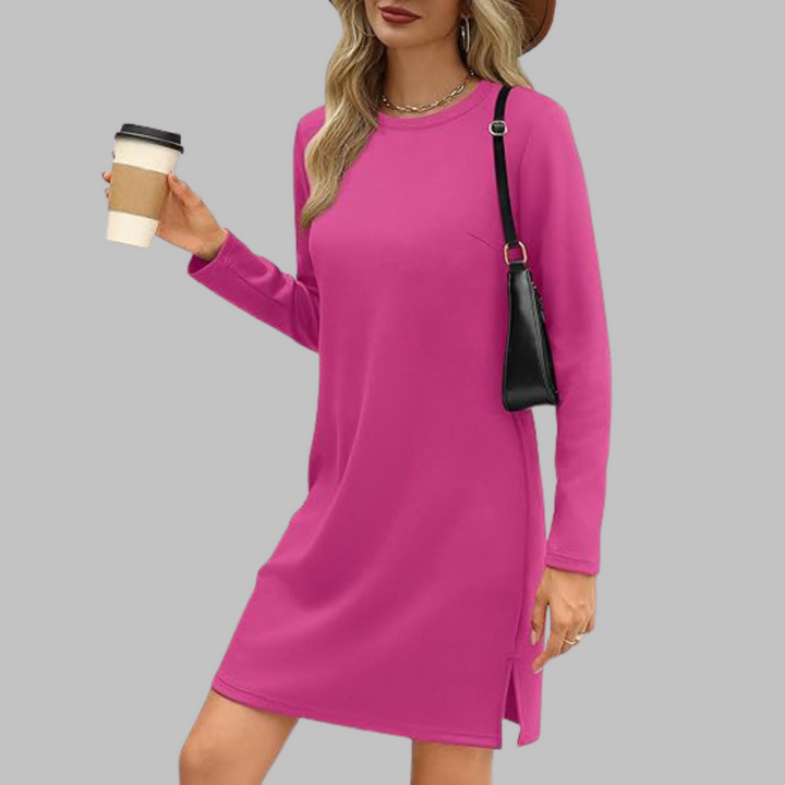 Alayah™ | Comfortable Long Sleeve Round Neck Dress
