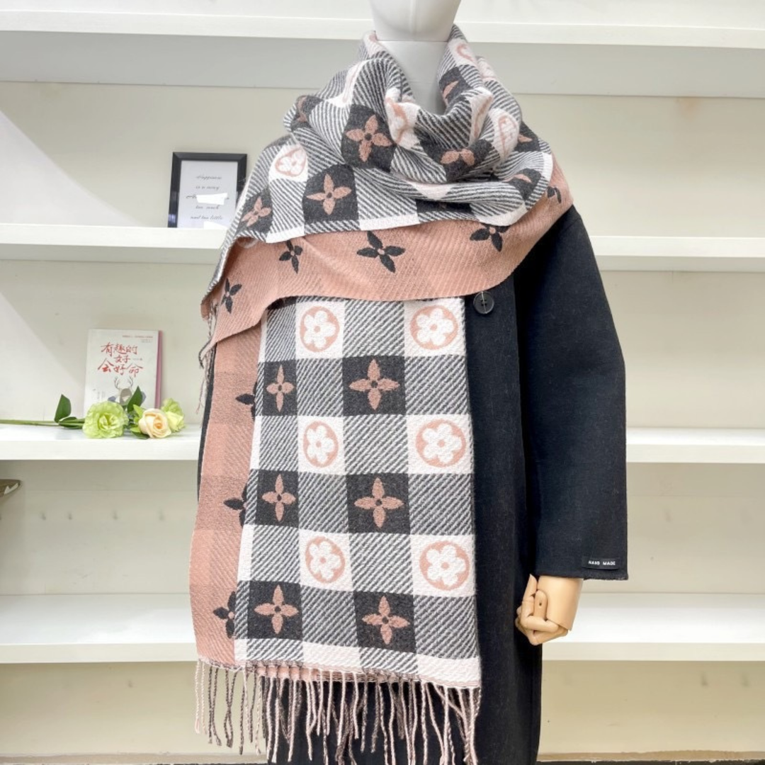 ZOLANI™ | Comfy Warm Plaid Double Side Tassel Scarf