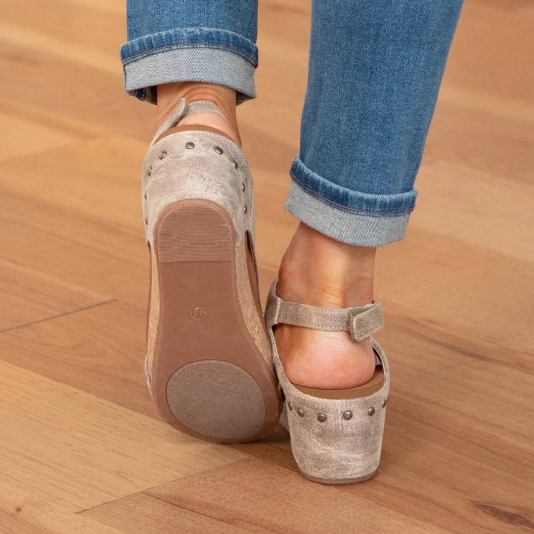 Linda™ | Suede Wedge Sandals