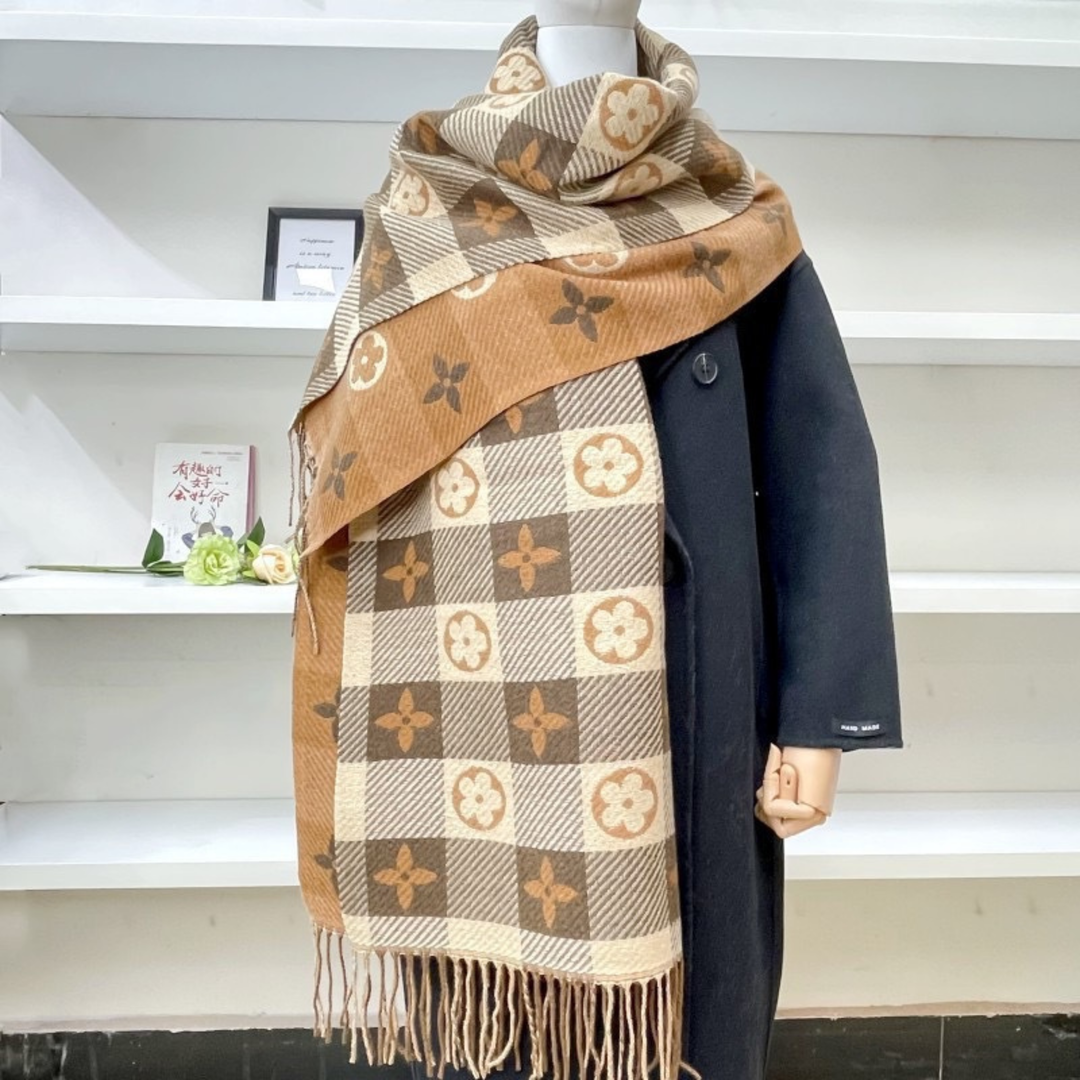 ZOLANI™ | Comfy Warm Plaid Double Side Tassel Scarf