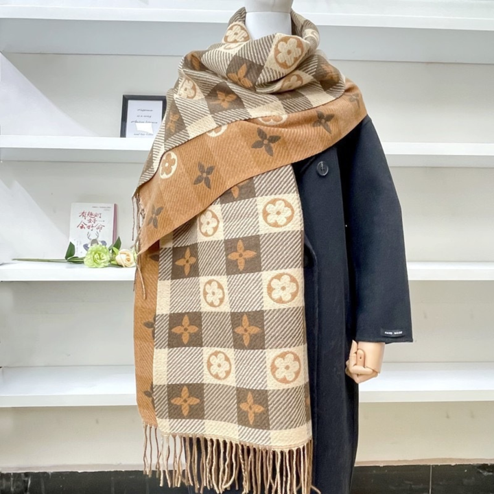 ZOLANI™ | Comfy Warm Plaid Double Side Tassel Scarf