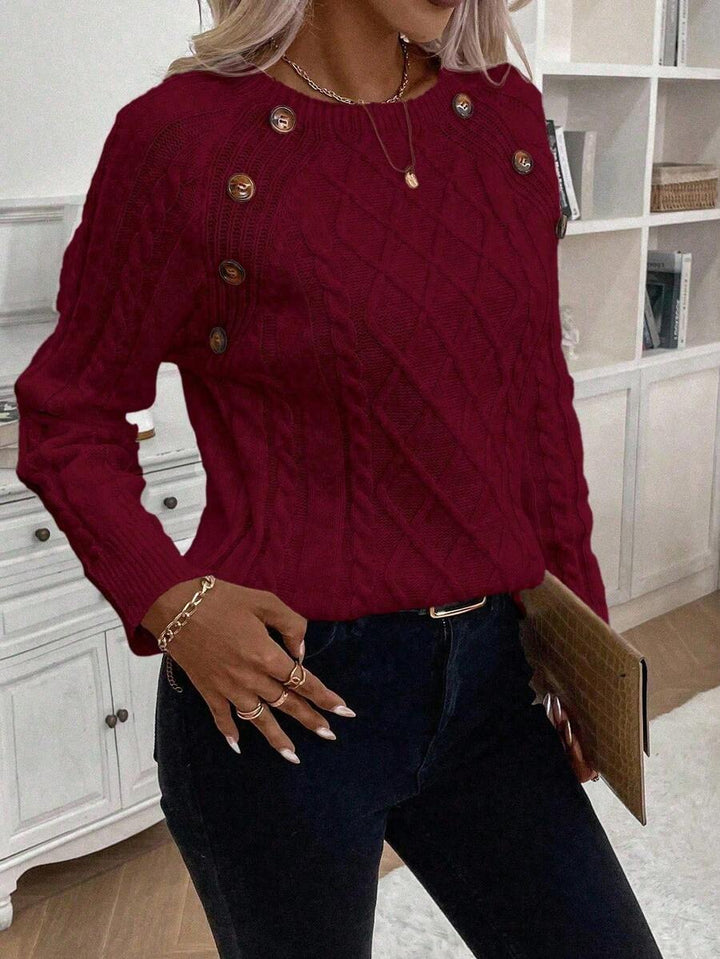 Betsy™ | Button-Detail Cable Jumper