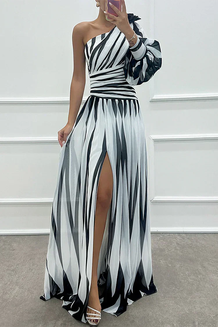 Cordelia | Women's Wedding Guest One Shoulder Asymmetric Maxi Dress