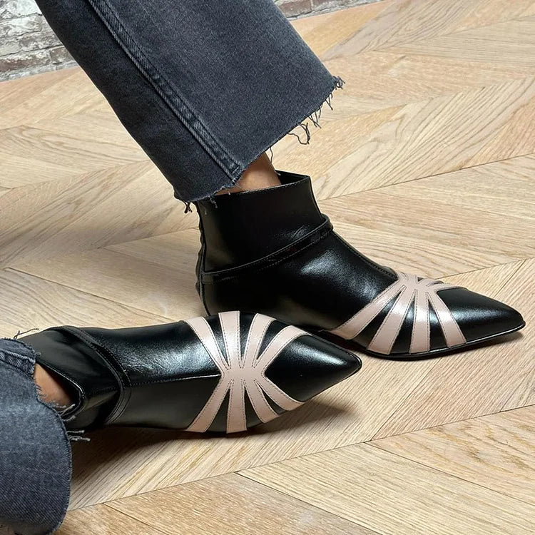 Danna™ | Pointed Geometric Ankle Boot