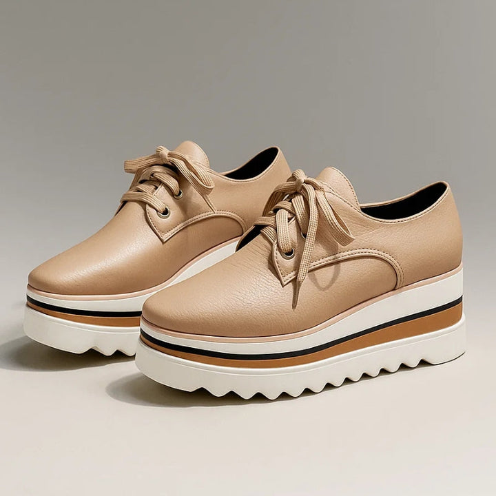 Petra | Women's Platform Oxford Shoes Lace Up Wedge Sneakers