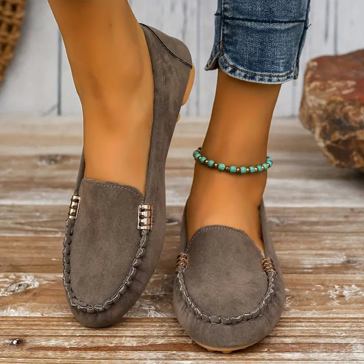 Penny | Women's Suede Slip On Loafers Flat Casual Shoes