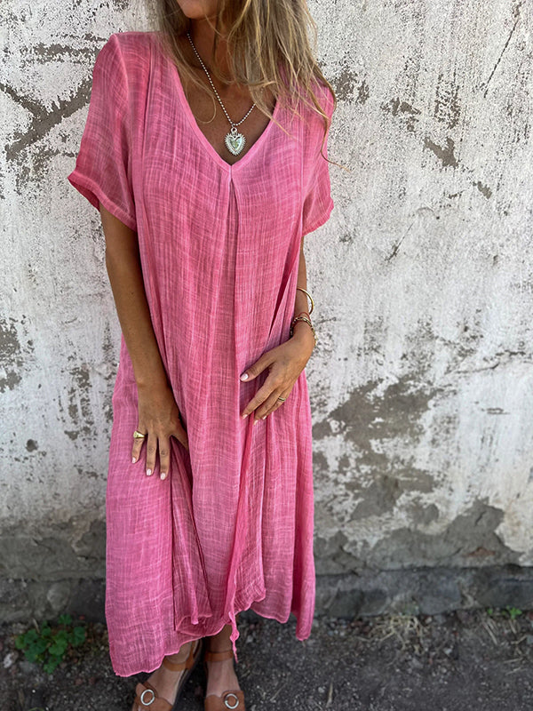 Garnet | Women's Flowy Draped Maxi Dress Cocktail