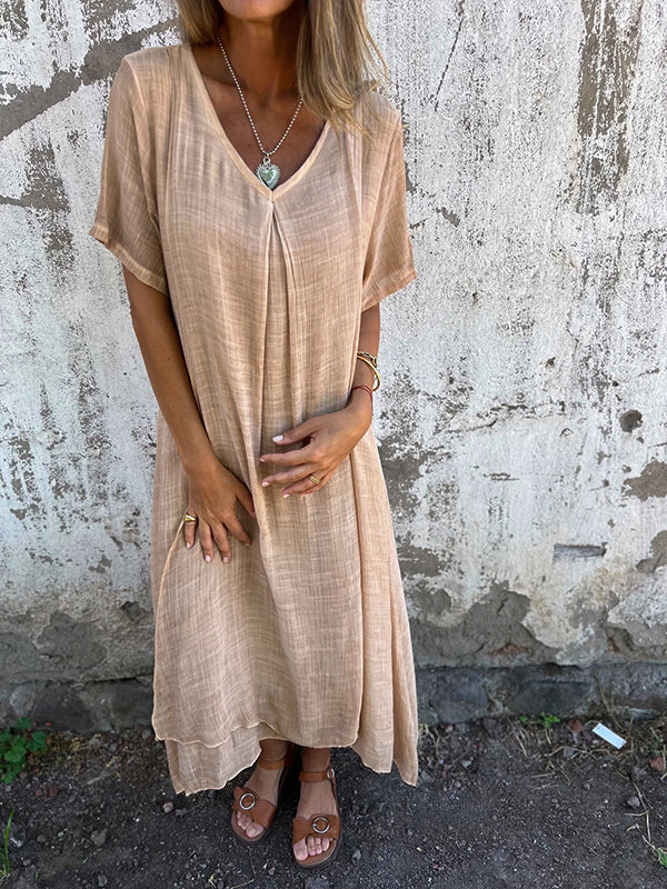 Garnet | Women's Flowy Draped Maxi Dress Cocktail