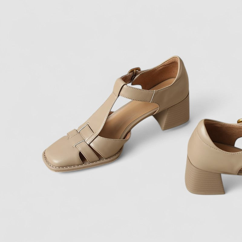 Bridget™ | Orthopedic T-Strap Block Heels