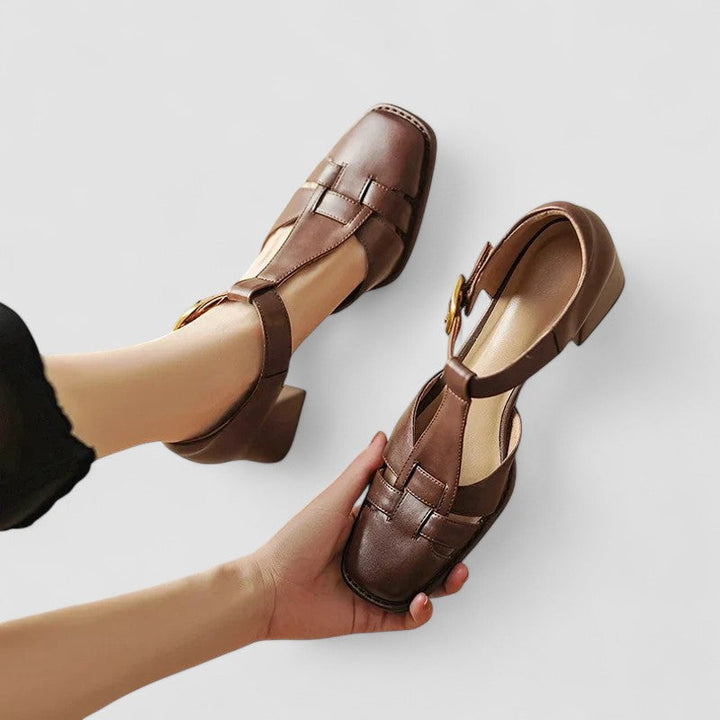 Bridget™ | Orthopedic T-Strap Block Heels