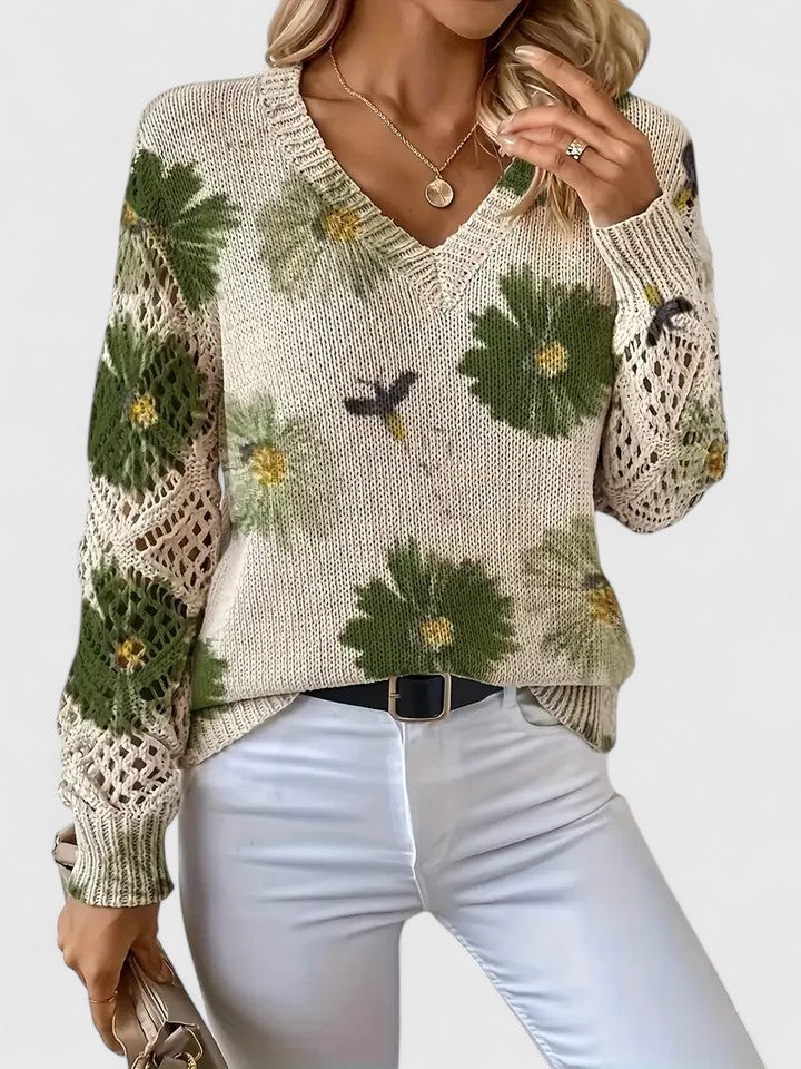 Ellie™ | Elegant Floral Pullover