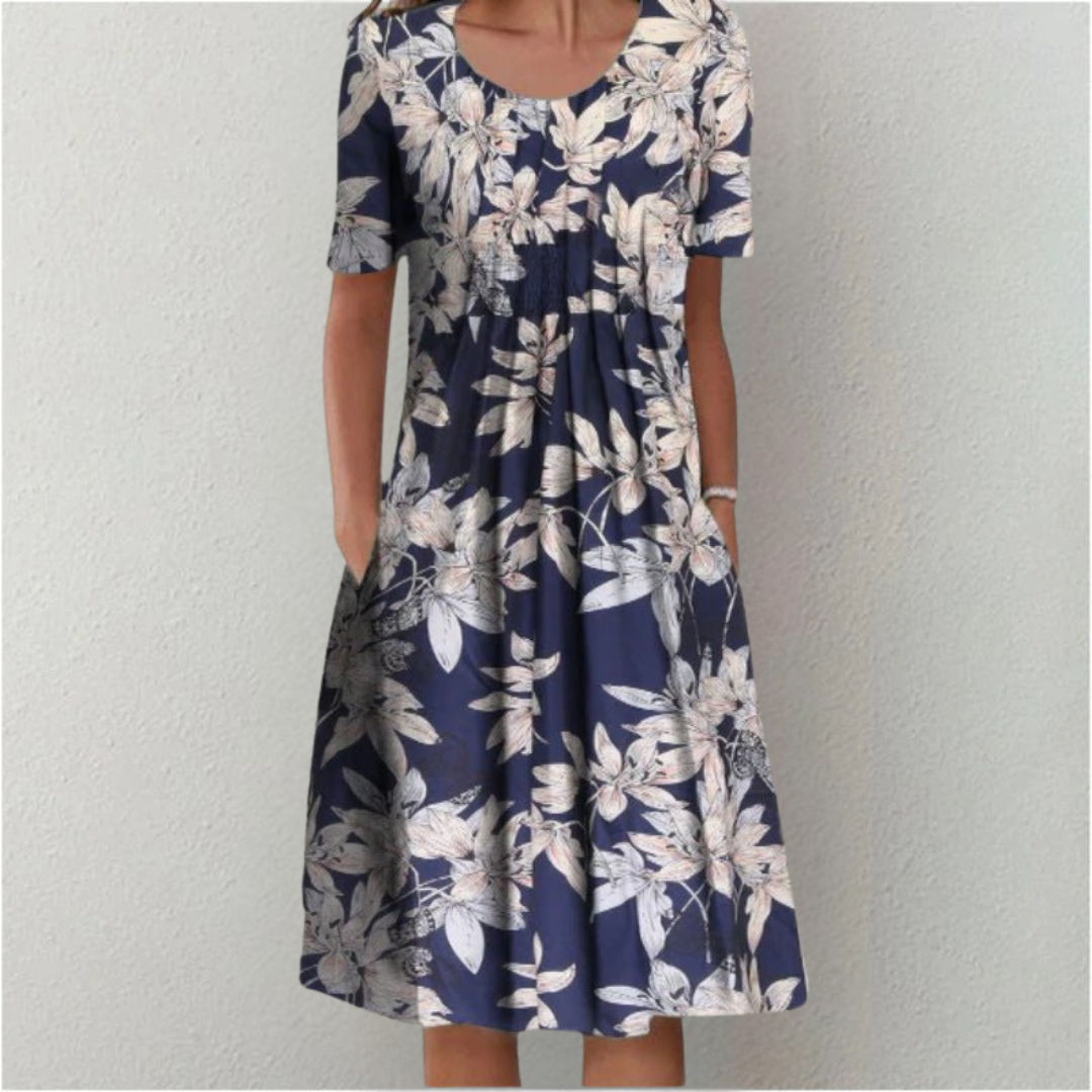 Gwendolyn™ | Stylish and Casual Floral Dress with Pockets
