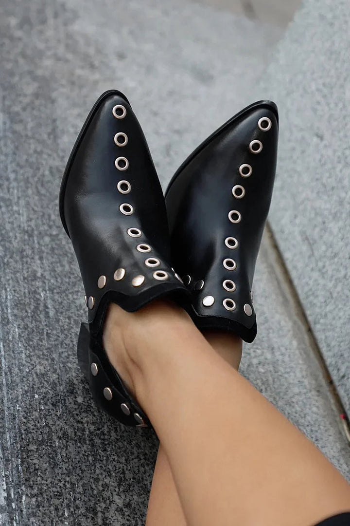 Danielle™ | Studded Wide-Heel Boots