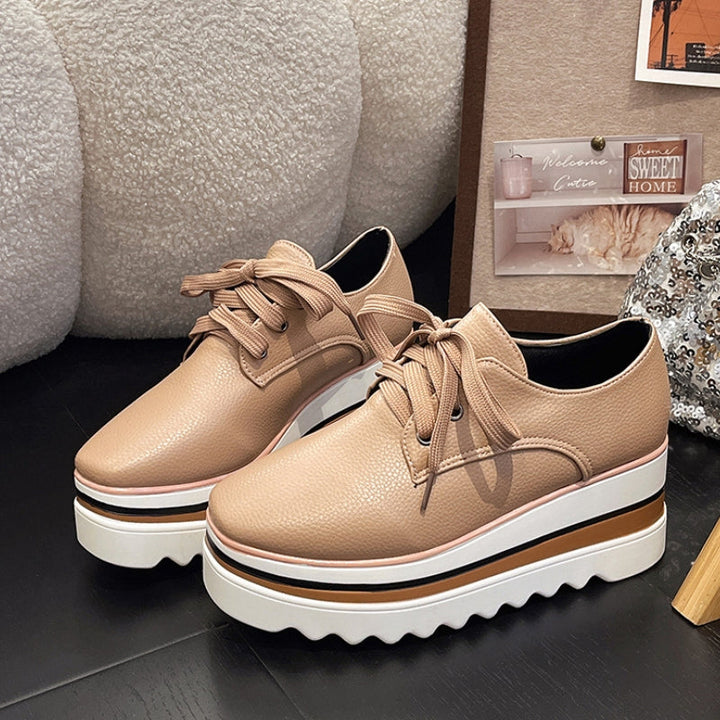 Petra | Women's Platform Oxford Shoes Lace Up Wedge Sneakers