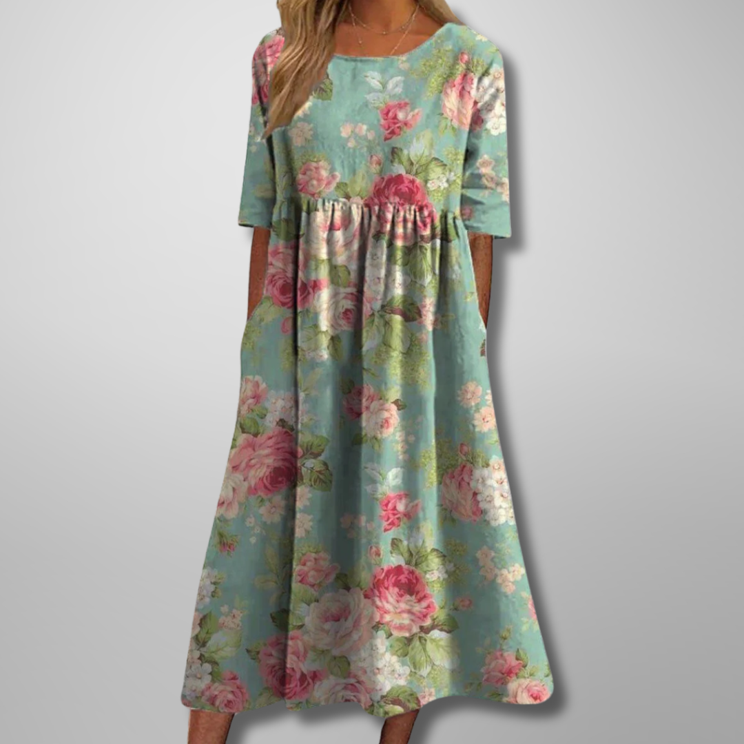 Gail™ | Relaxed Floral Midi Dress