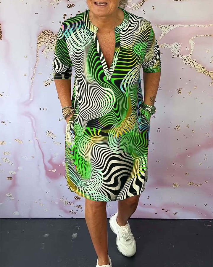 Jessica™ | Colorful V-neck Dress