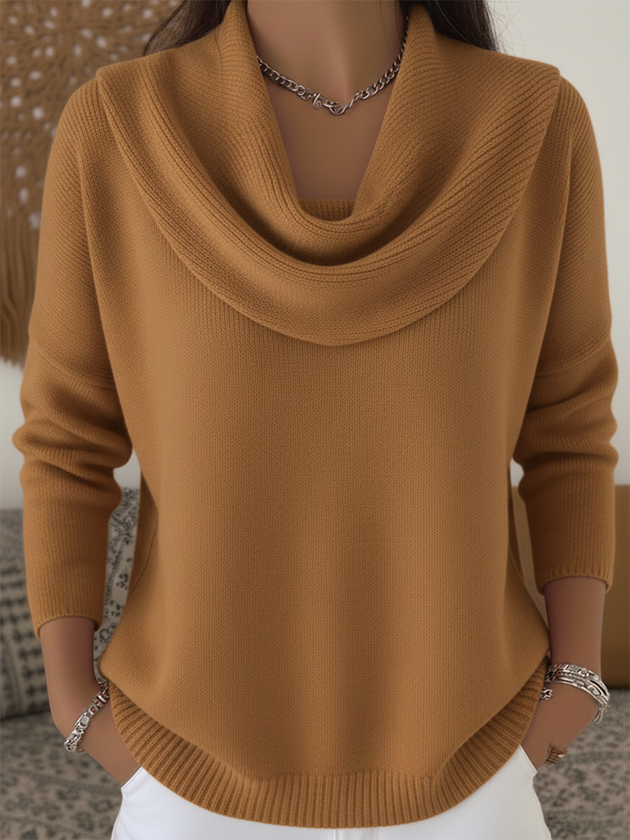 Carolia™ | Stylish Cowl Collar Sweater