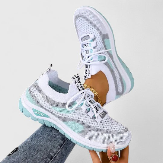Zara | Women's Mesh Lace-Up Sneakers Lightweight Athletic Shoes