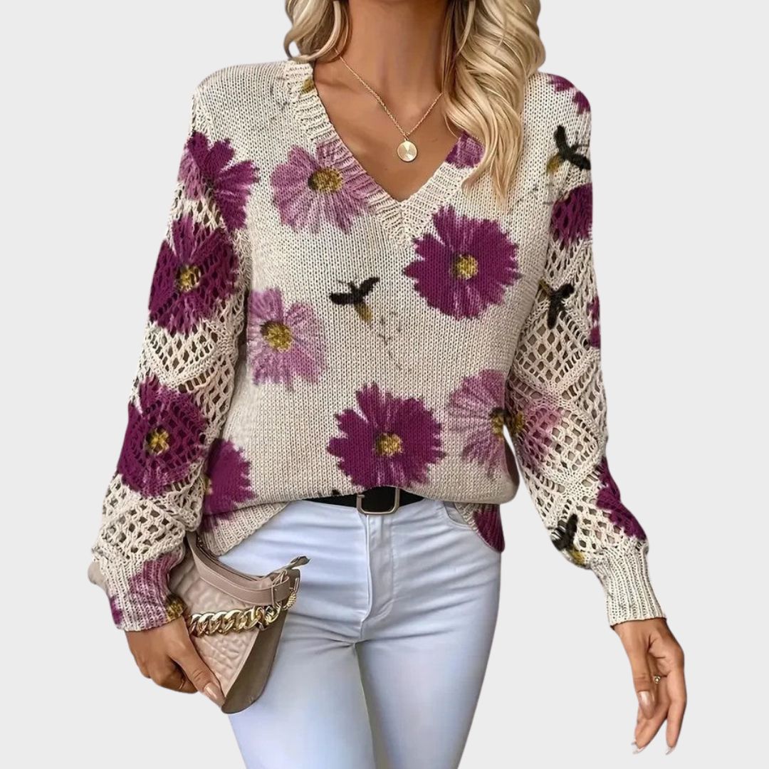 Ellie™ | Elegant Floral Pullover