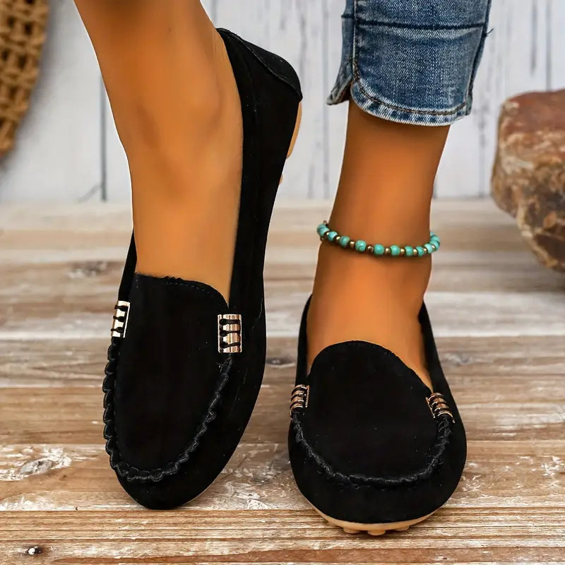 Penny | Women's Suede Slip On Loafers Flat Casual Shoes