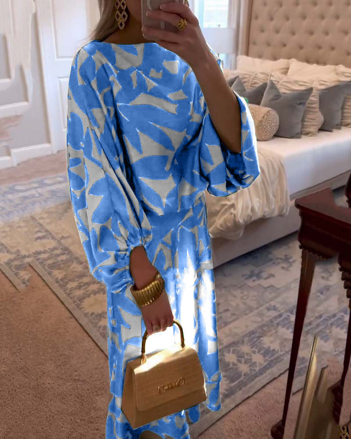 Ashley™ | Two-Piece Printed Set with Lantern Sleeves