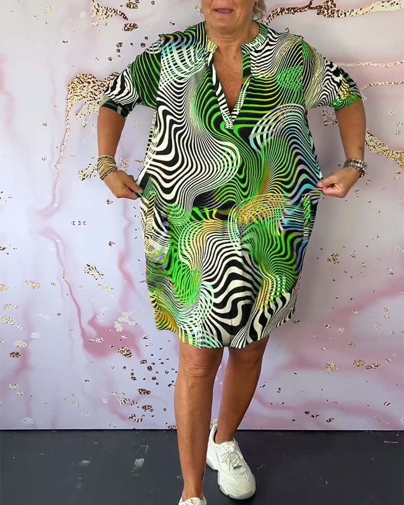 Jessica™ | Colorful V-neck Dress