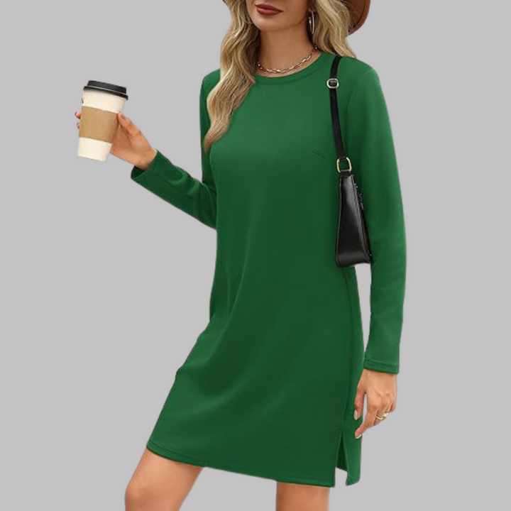 Alayah™ | Comfortable Long Sleeve Round Neck Dress