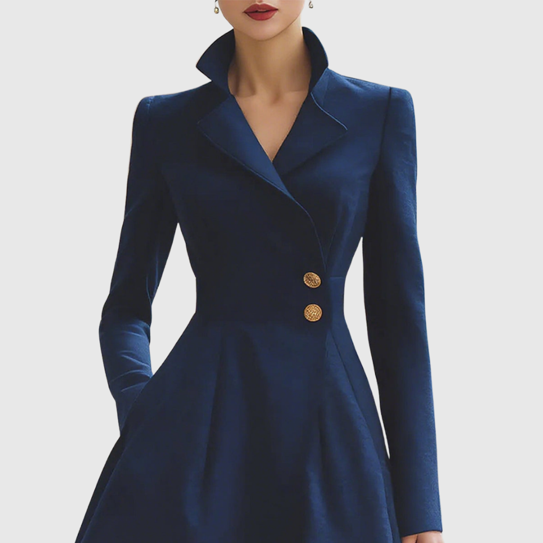 Talia | Tailored Fit Coat Dress, Navy Blue / S Talia | Tailored Fit Coat Dress, Navy Blue / S
