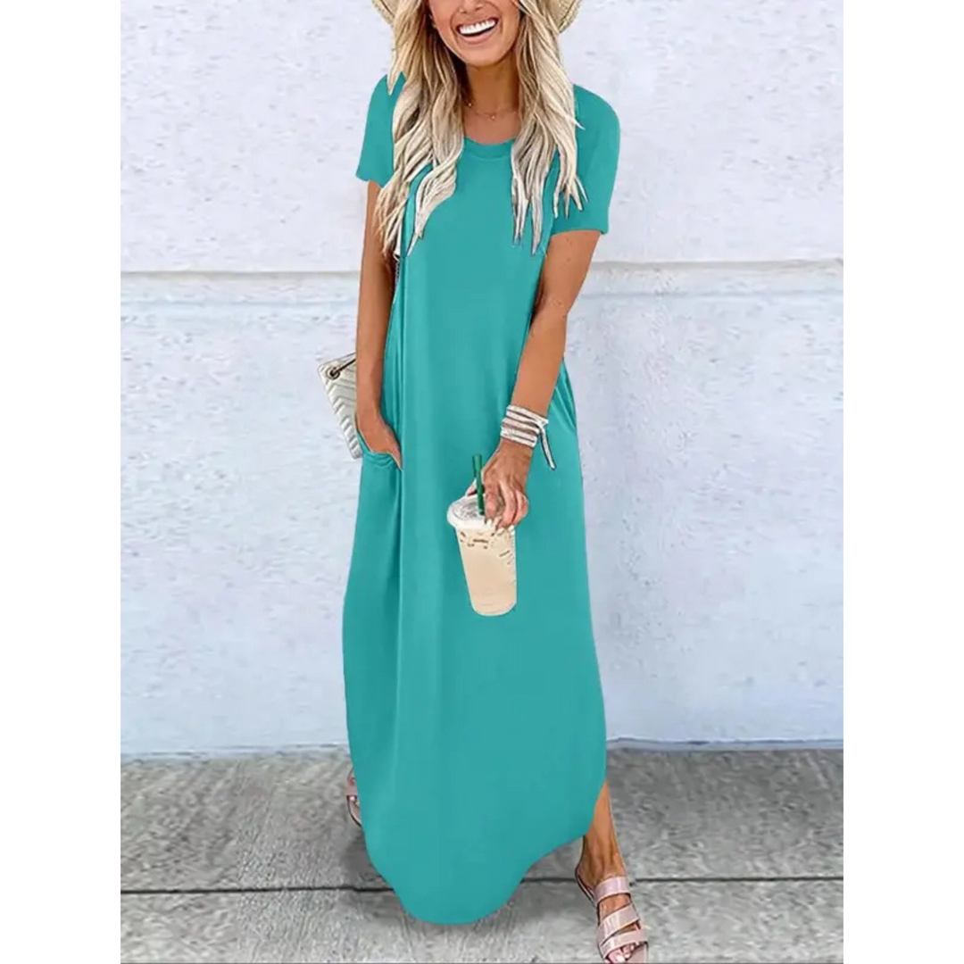 Dora™ | Casual Summer Round Neck Maxi Dress