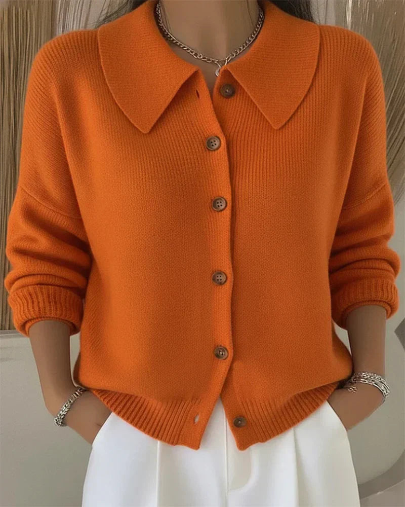 Sienna™ | Button Collar Cardigan