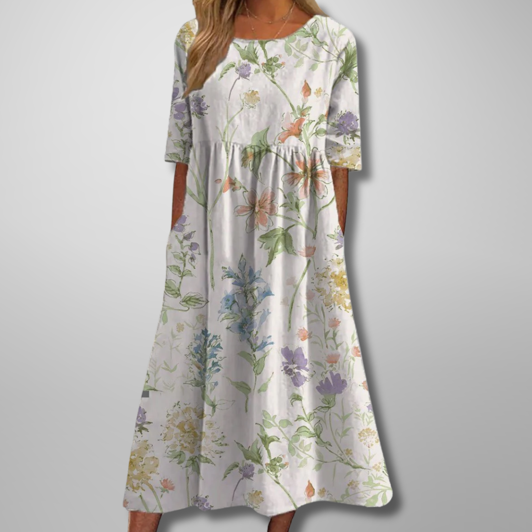 Gail™ | Relaxed Floral Midi Dress