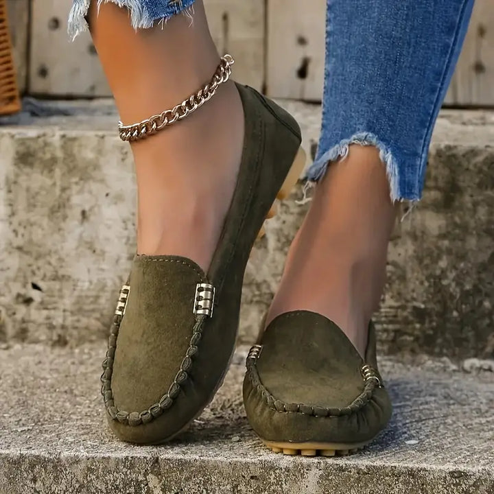 Penny | Women's Suede Slip On Loafers Flat Casual Shoes