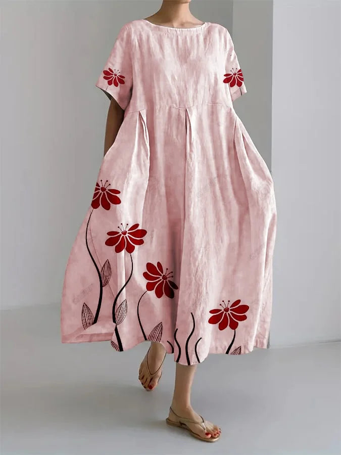 SABRINA | Long Floral Dress with Natural Elegance and Maximum Comfort for Every Informal Moment
