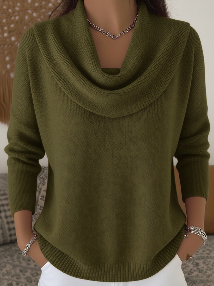Carolia™ | Stylish Cowl Collar Sweater