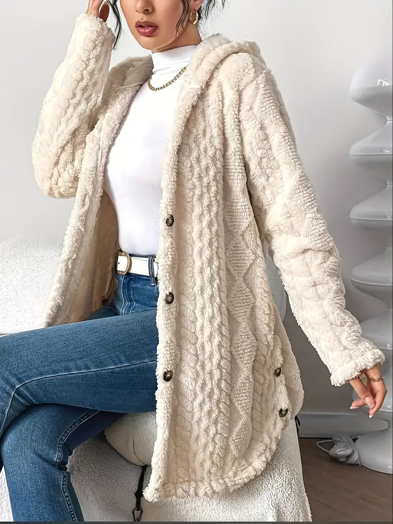 Adriana™ | Plush Hooded Cardigan