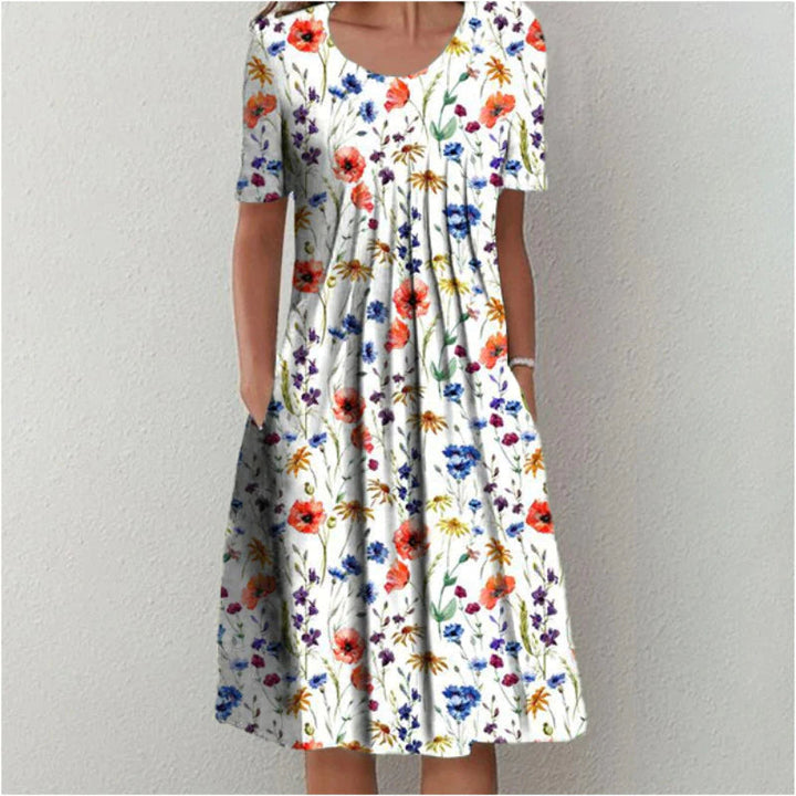 Gwendolyn™ | Stylish and Casual Floral Dress with Pockets