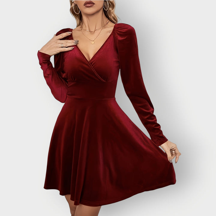Carol™ | Velvet Skater Dress