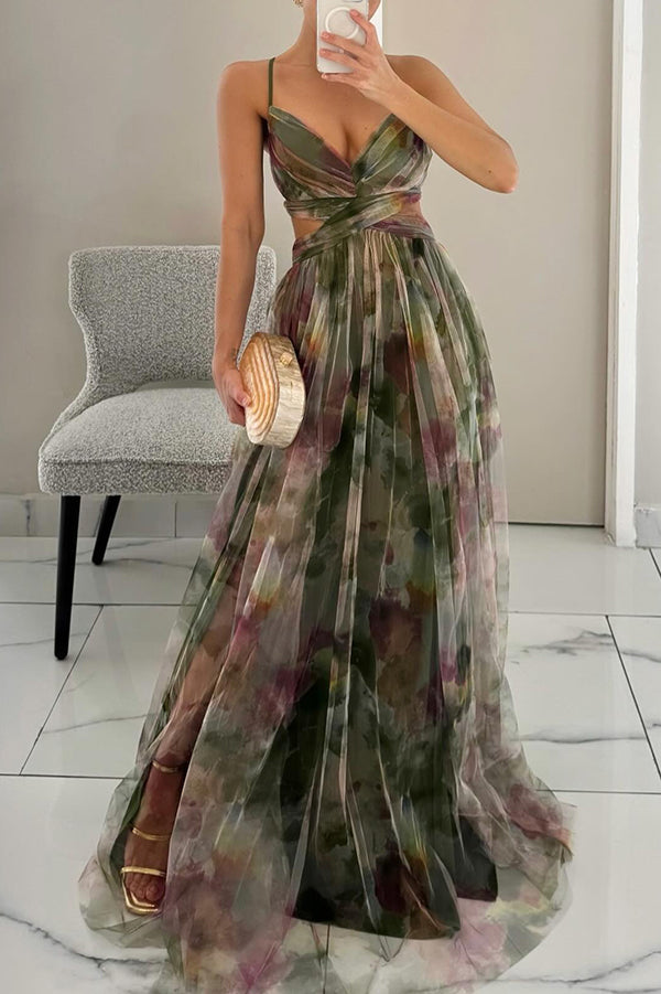 Cindy™ | Beautiful Floral Print Maxi Dress