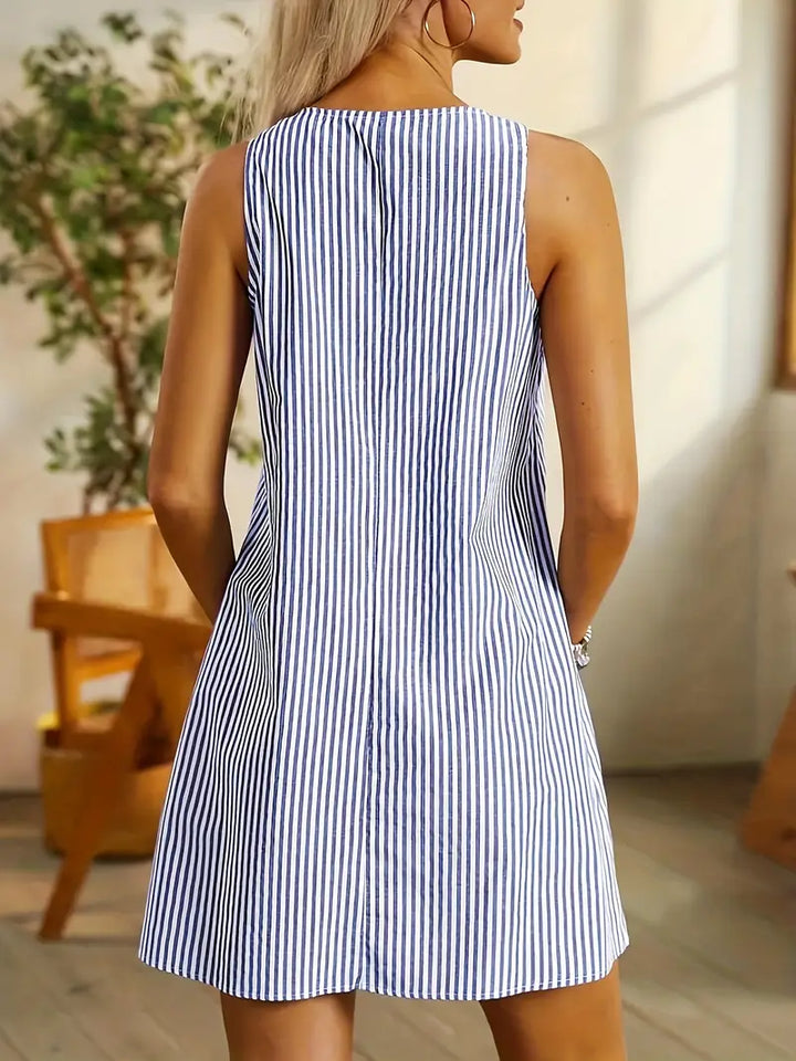 Beth™ | Stylish Striped Summer Dress with Pockets