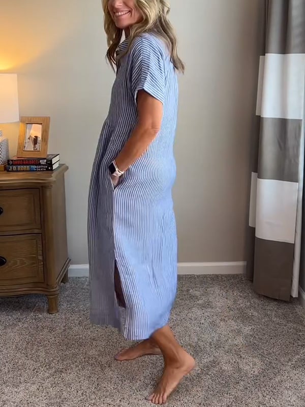 Corinne™ | Striped Button-Up Shirt