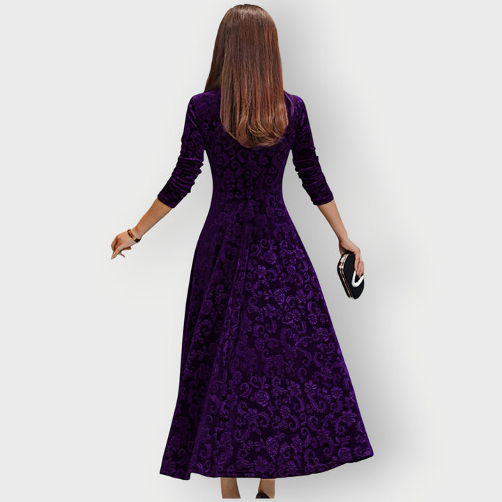 Camila™ | Vintage Velvet Midi Dress