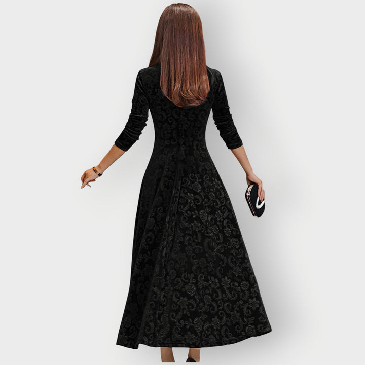 Camila™ | Vintage Velvet Midi Dress