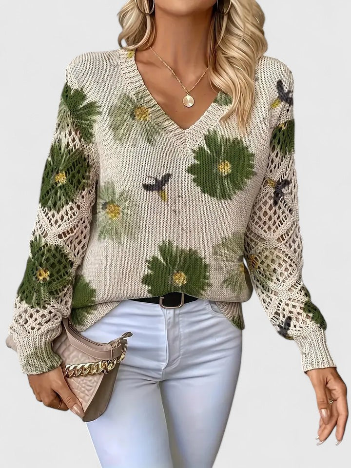 Mae™ | Elegant Sweater with Floral Pattern